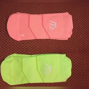 Women's Pink and Green Athletic Socks